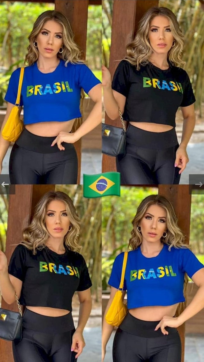 Cropped Letra Brasil